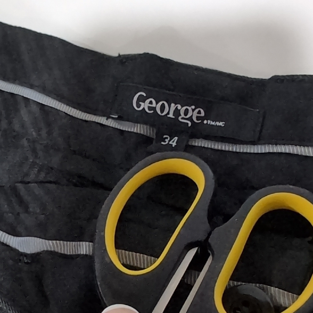 George Men's Dark Gray Dress Pants 34 - Picture 3 of 9